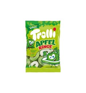 TROLLI - Bonbons gommeux Rondelles de pomme aigre 200 g