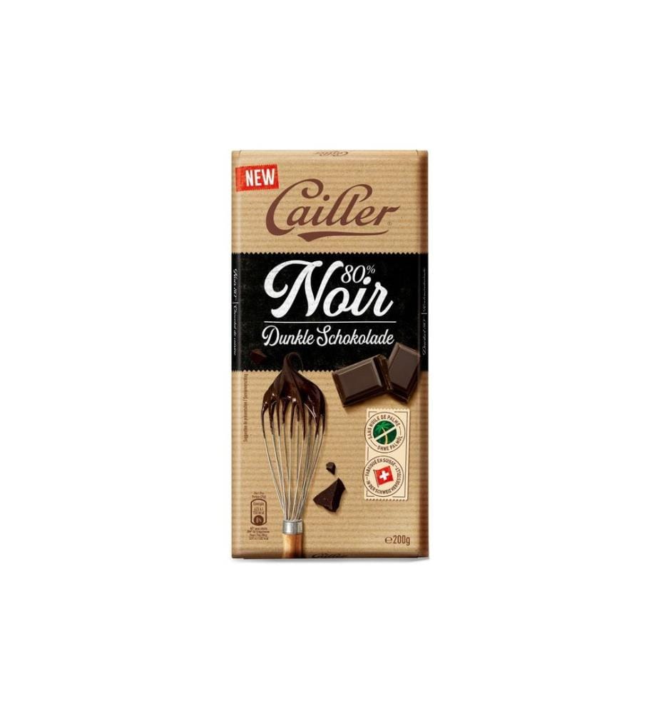 CAILLER - Barre de chocolat noir 80% 200 g