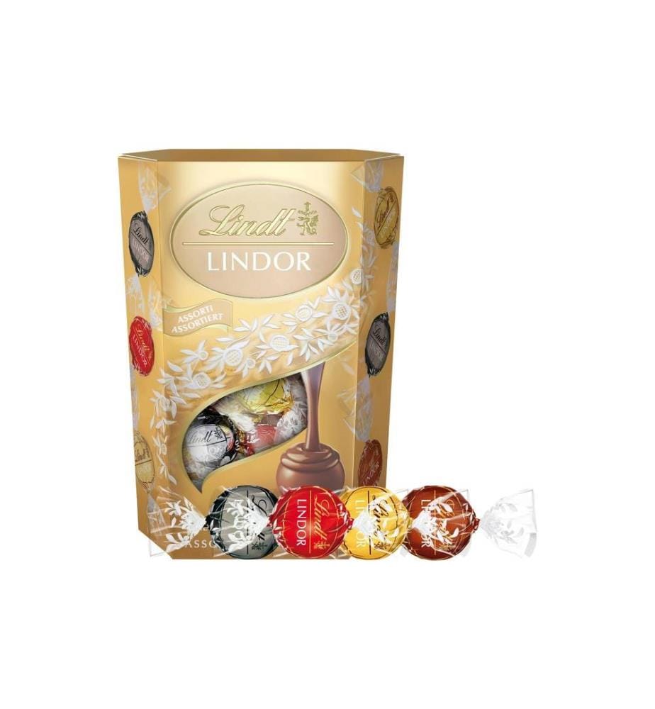 LINDT - Schokoladen-Pralinen Lindor Kugeln Assortiert 200 g