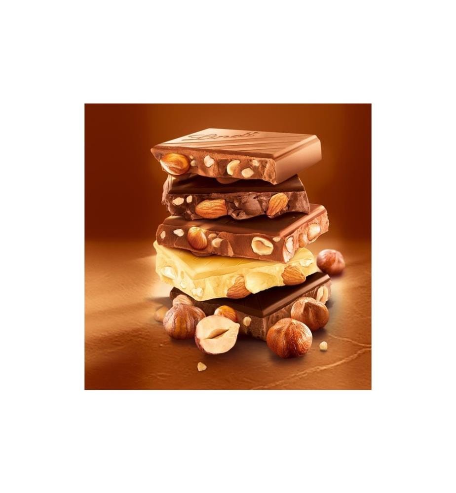 LINDT - Tablette de chocolat Les Grandes Blanches Amande 150 g