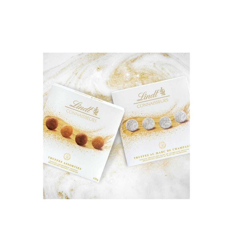 LINDT - Schokoladen-Pralinen Connaisseurs Truffes Assortiert 135 g