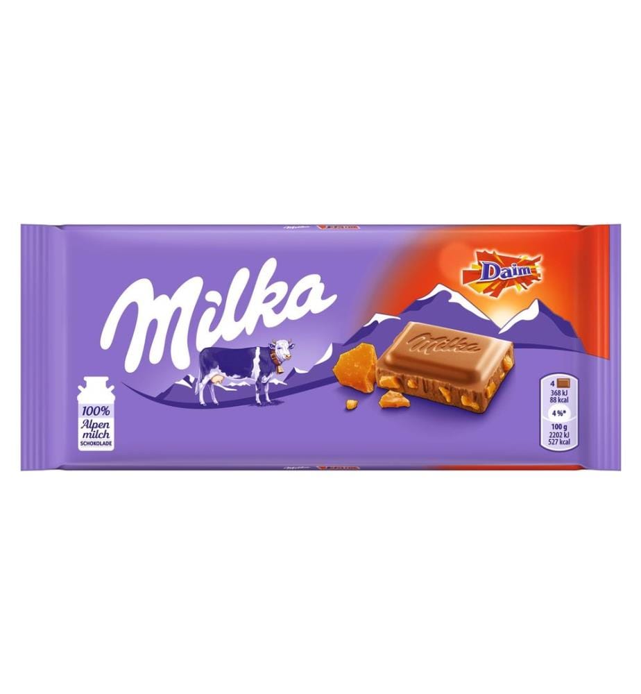 MILKA - Tablette de chocolat Daim 100 g