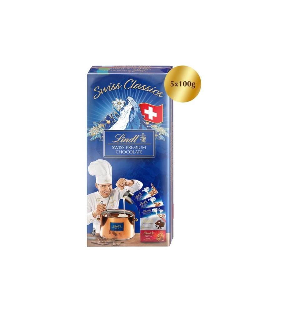 LINDT - Tablette de chocolat Assorti 5 x 100 g