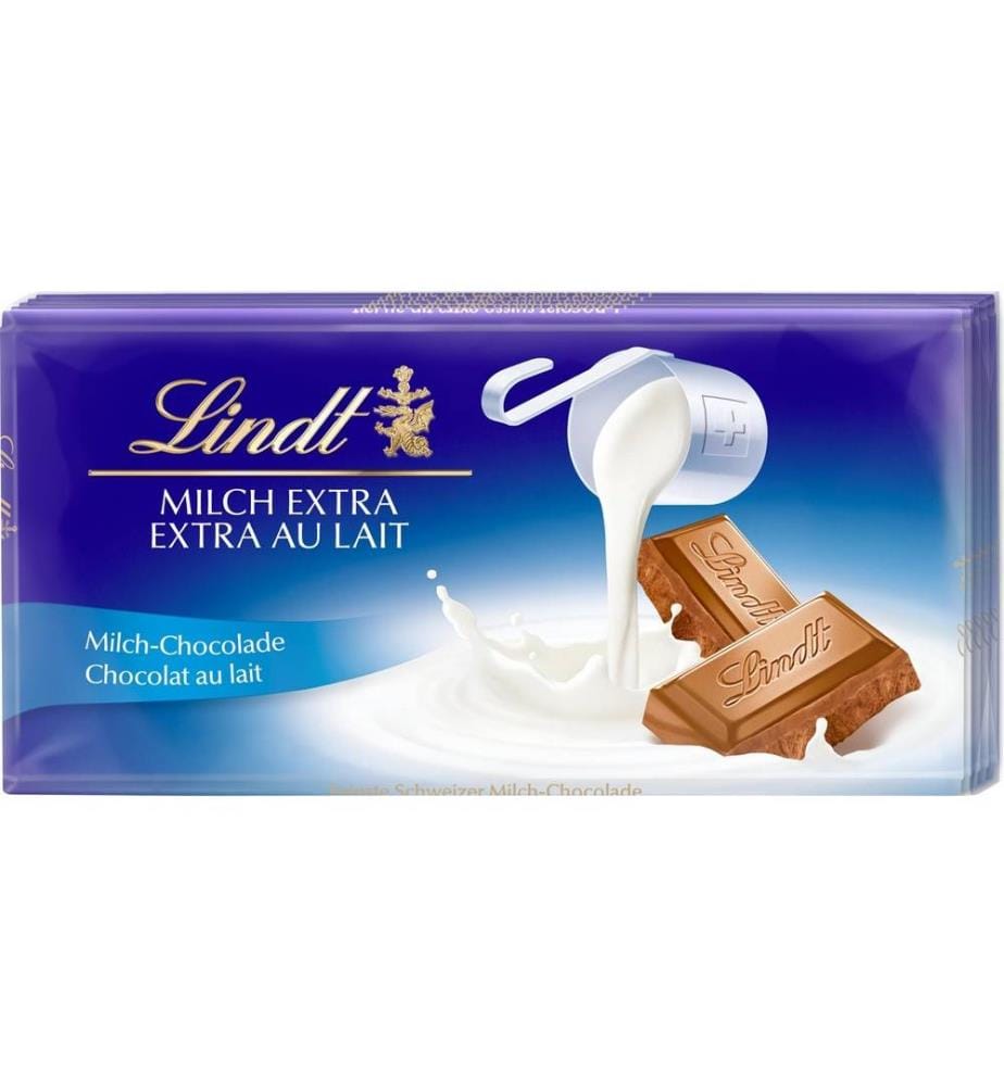 LINDT - Tablette de chocolat Lait extra 5 x 100 g