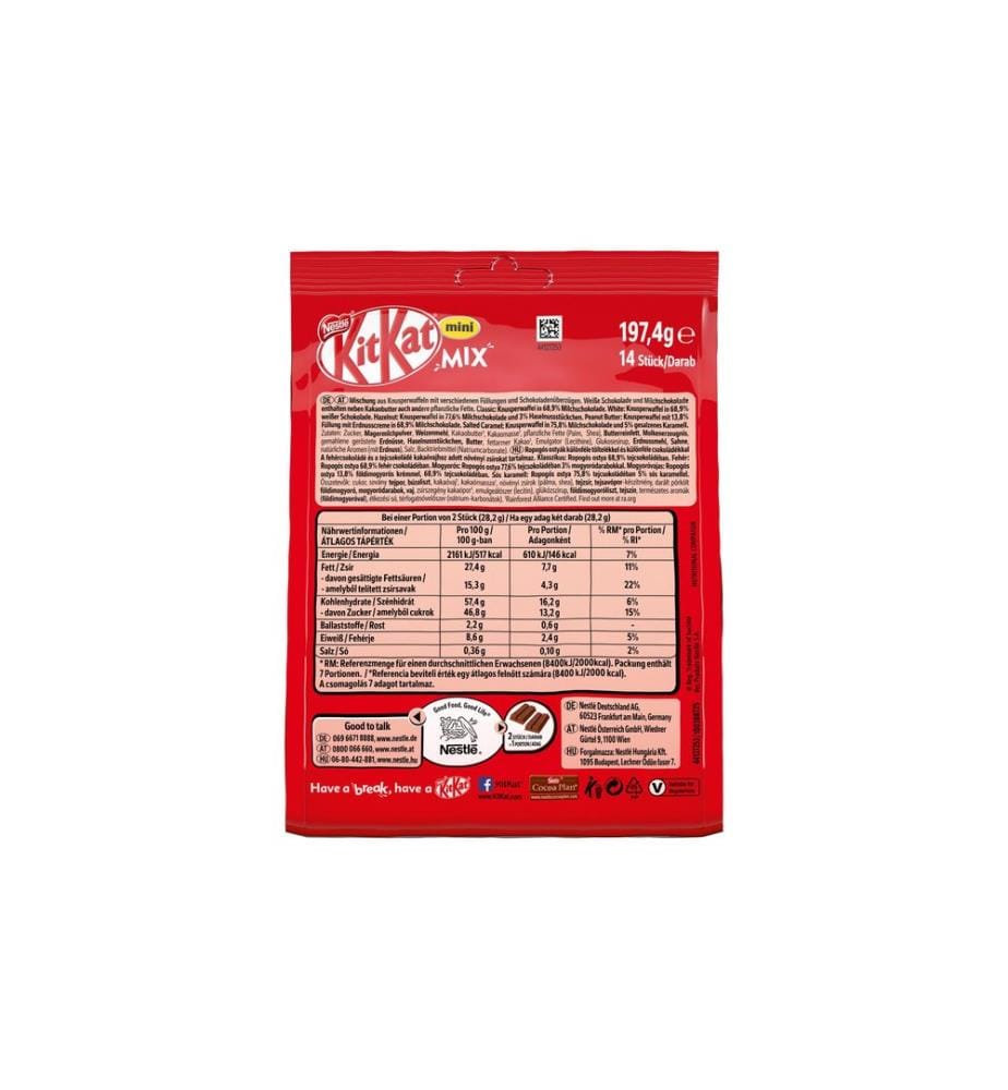 Nestlé Snacks - Chocolat KitKat Mini Mix 4 x 40 g