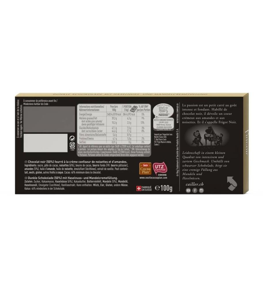 CAILLER - Tablette de chocolat Mix 5 x 100 g