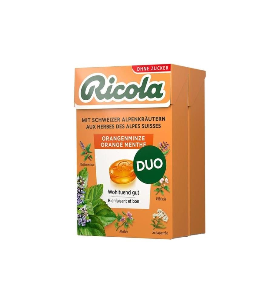 RICOLA - Bonbons Oranges et menthe 2 x 50 g