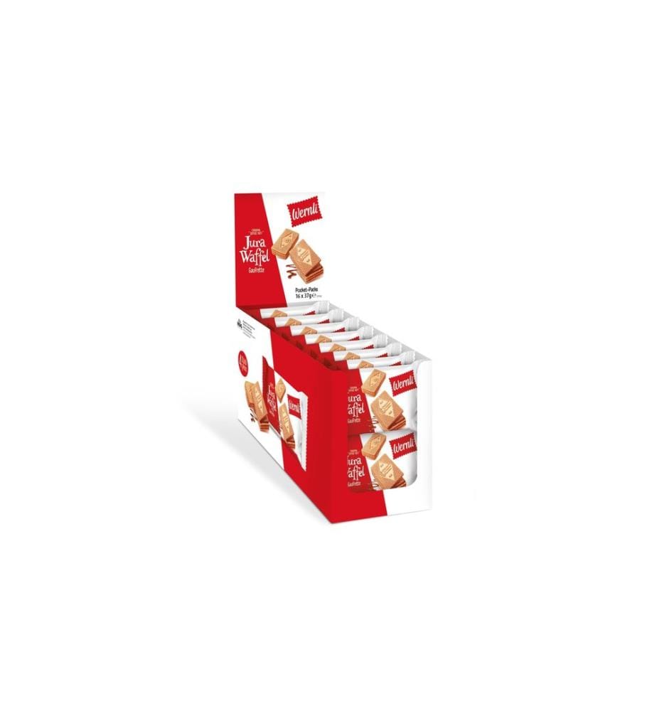 Wernli - Petits gâteaux Jura Waffle Original Pockets 16 x 37g