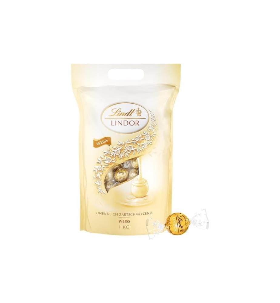 LINDT - Pralines au chocolat Boules Lindor White 1000 g