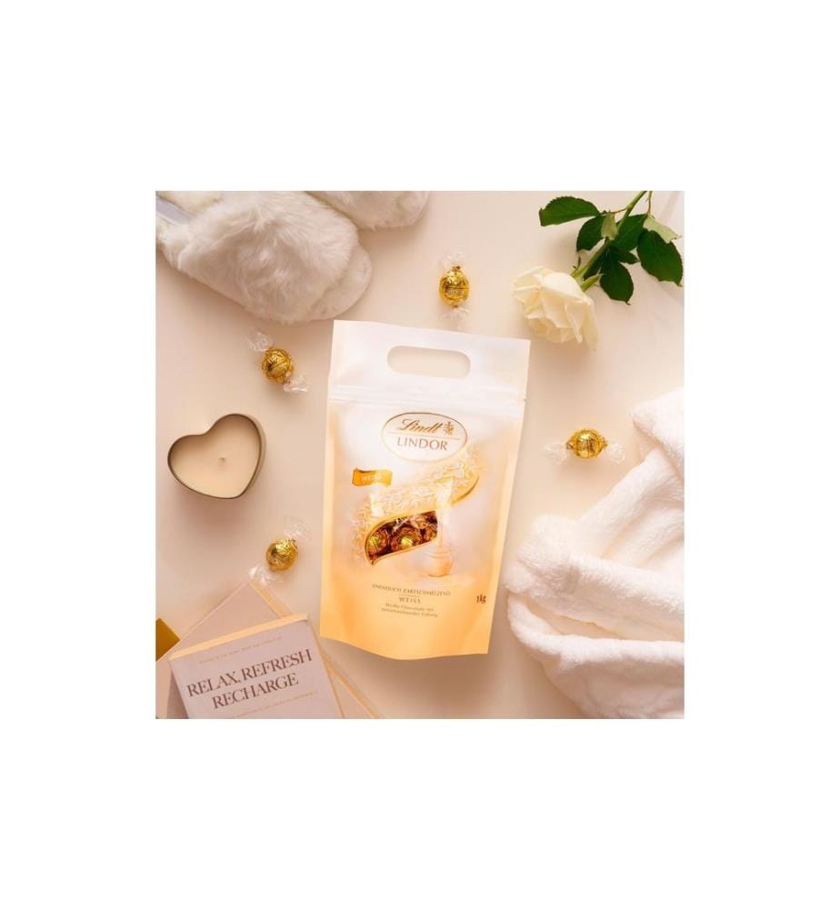 LINDT - Pralines au chocolat Boules Lindor White 1000 g