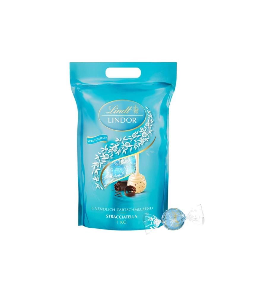 LINDT - Schokoladen-Pralinen Lindor Kugeln Stracciatella 1000 g