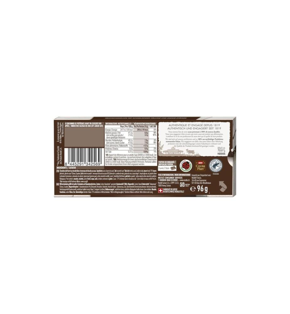 CAILLER - Chocolat Tablette Filled Cookie Cream 96 g