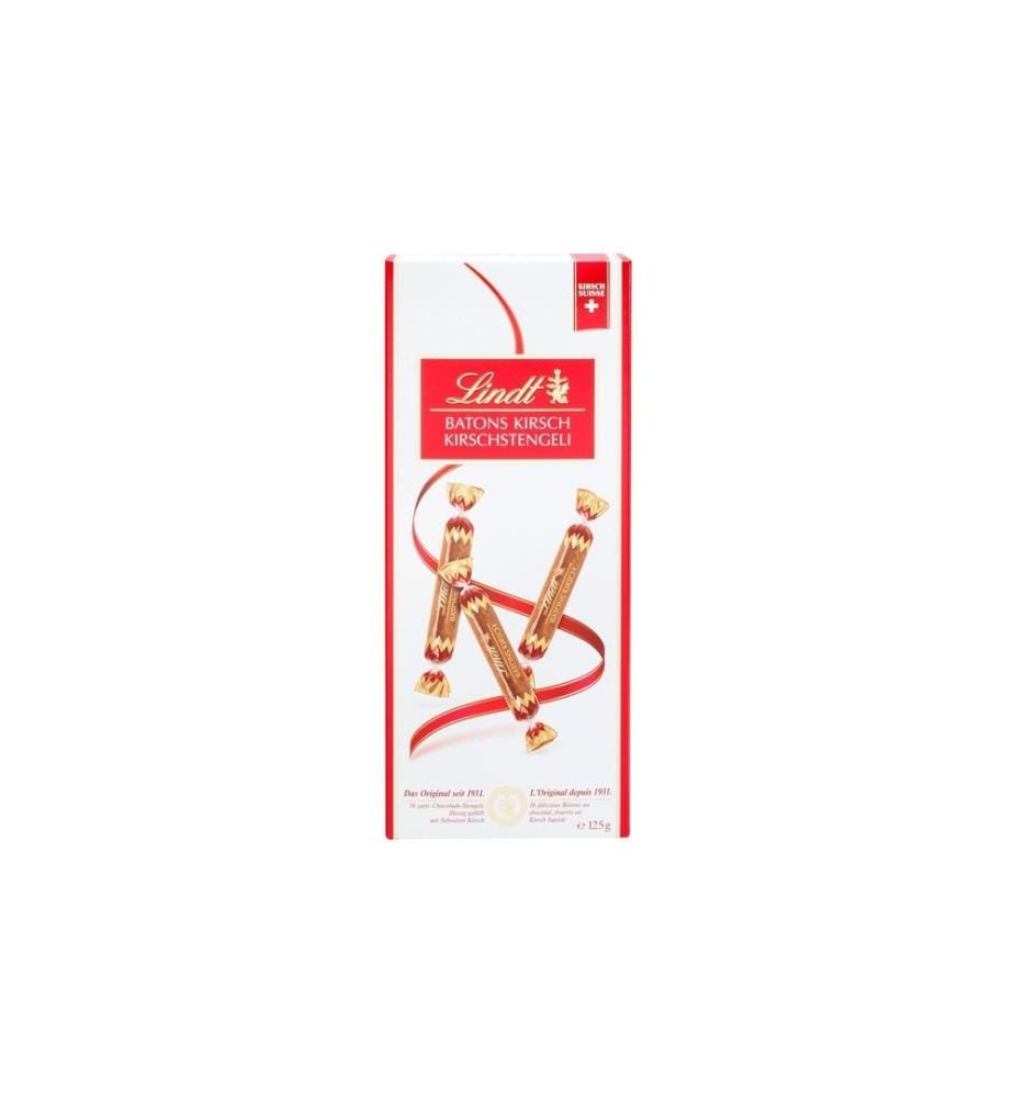 LINDT - Schokoladen-Pralinen Kirschstengeli mit Alkohol 125 g