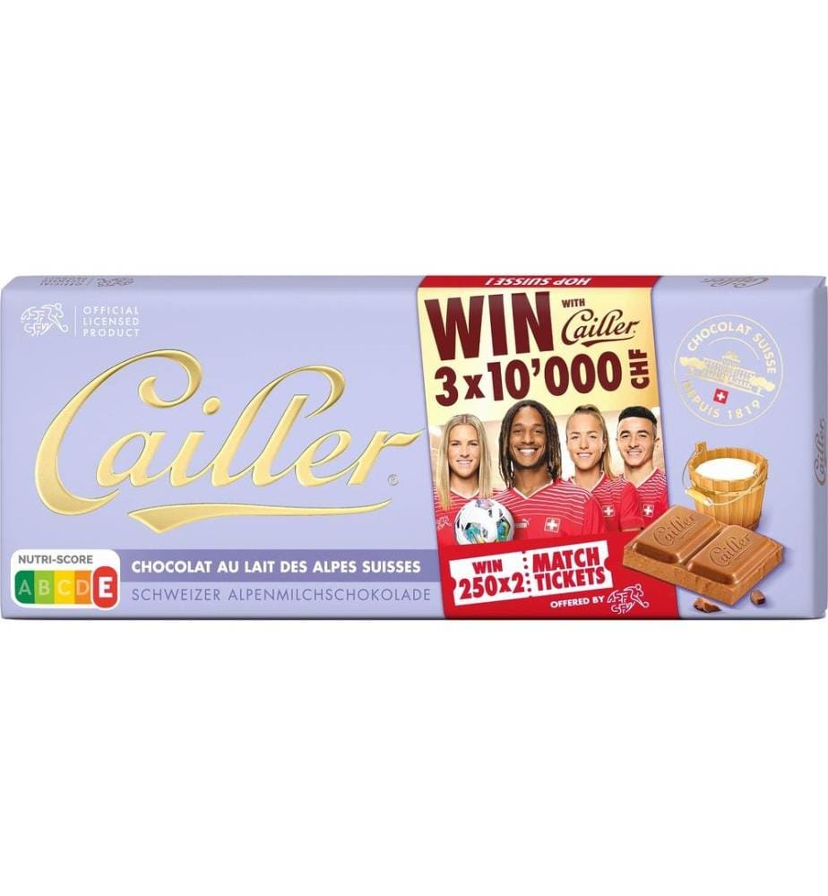 CAILLER - Tablette de chocolat Lait 100 g