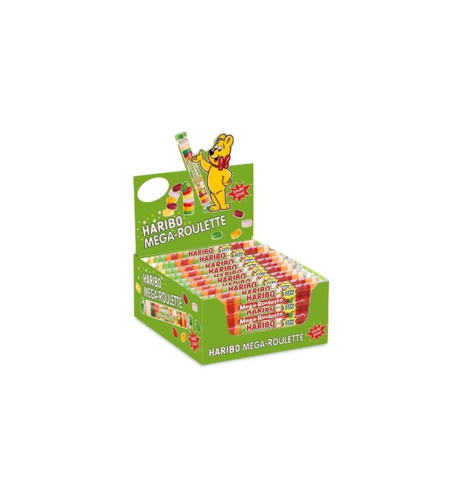 HARIBO - Bonbons à croquer Mega-Roulette acide 40 x 45 g