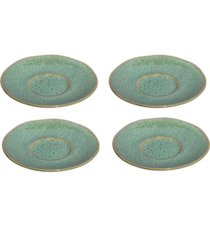 LEONARDO - Soucoupe Matera Ø 15 cm, 4 pièces, Vert