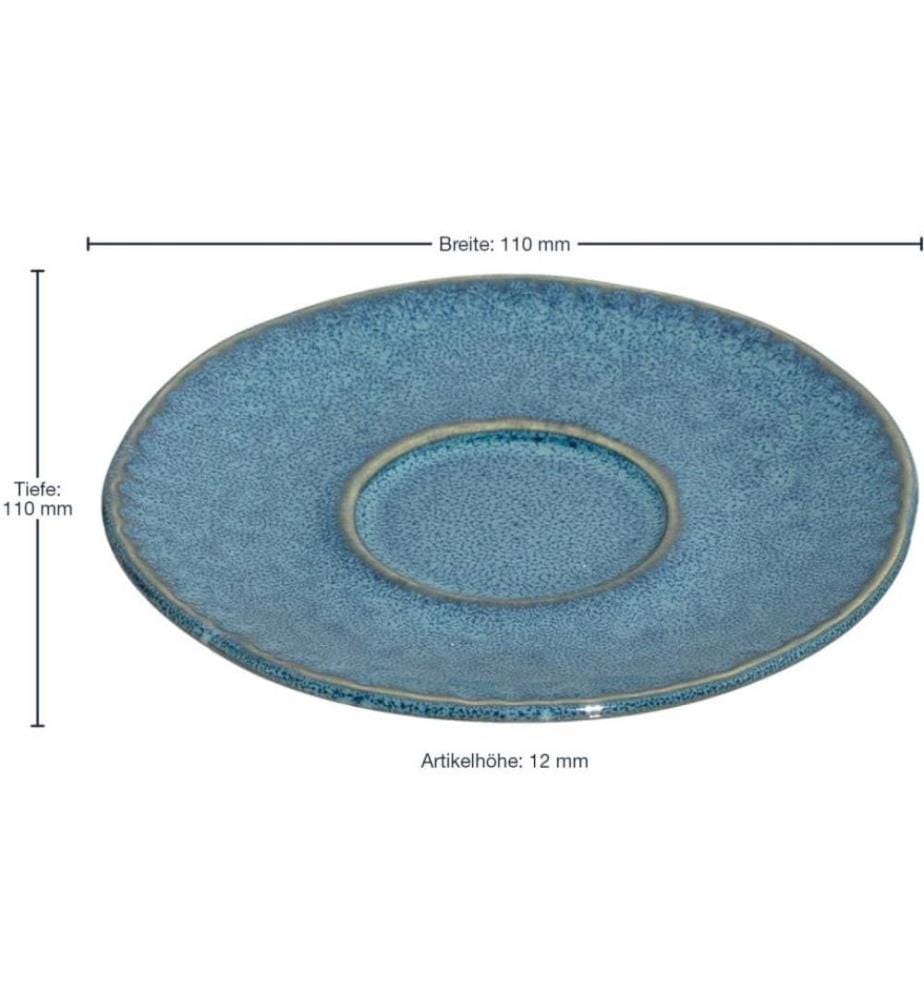 LEONARDO - Soucoupe Matera Ø 11 cm, 4 pièces, Bleu