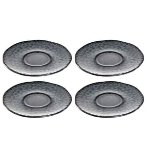 LEONARDO - Soucoupe Matera Ø 11 cm, 4 pièces, Anthracite