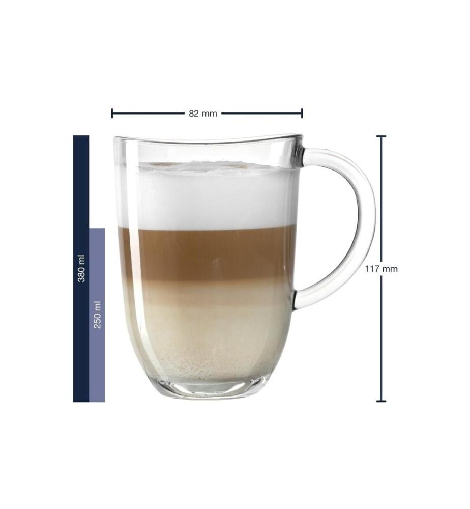 LEONARDO - Tasse à latte macchiato Napoli 380 ml, 6 Pièce/s, Transparent