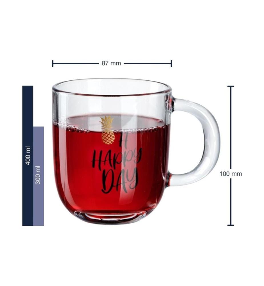 LEONARDO - Tasse à café Napoli Oh Happy 400 ml , 1 Pièce/s, Transparent