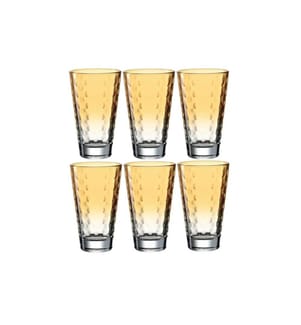LEONARDO - Verre Optic pastel 300 ml, 6 Pièce/s, Orange