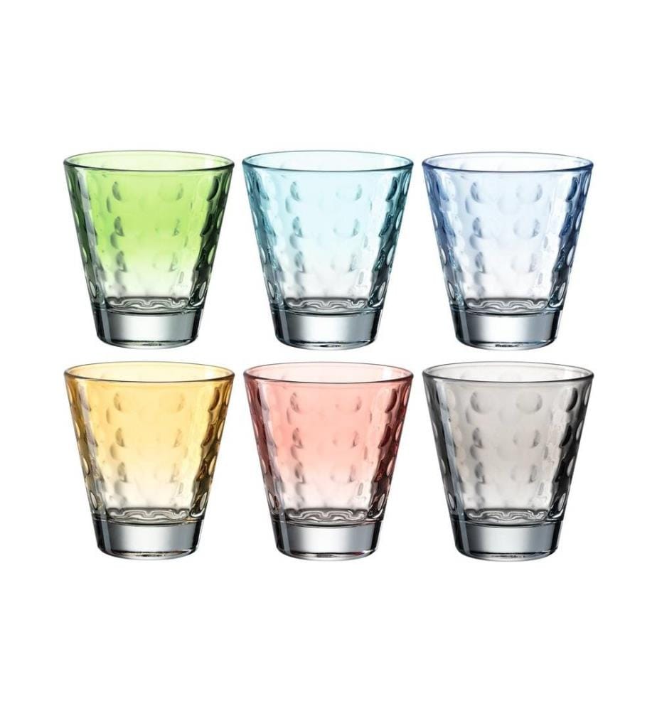 LEONARDO - Verre Optic pastel 215 ml, 6 Pièce/s, Multicolore