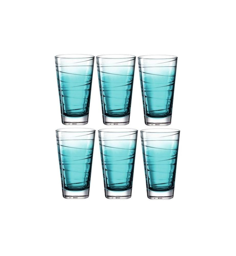 LEONARDO - Verre Vario Struttura 280 ml, 6 Pièce/s, Turquoise