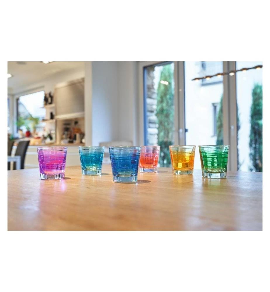 LEONARDO - Trinkglas Vario Struttura 250 ml, 6 Stück, Grau