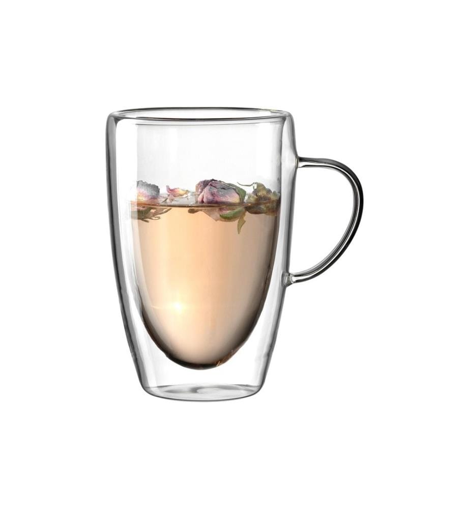 LEONARDO - Kaffeetasse Duo 400 ml, 4 Stück, Transparent