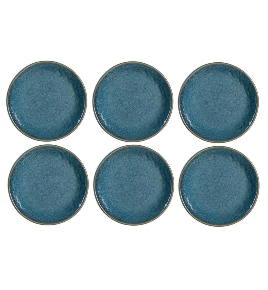LEONARDO - Frühstücks- & Dessertteller Matera 6 Stück, Blau