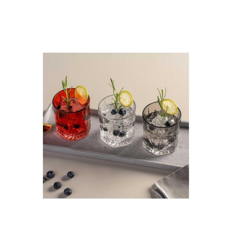 LEONARDO - Whiskyglas Capri 330 ml, 4 Stück, Grau