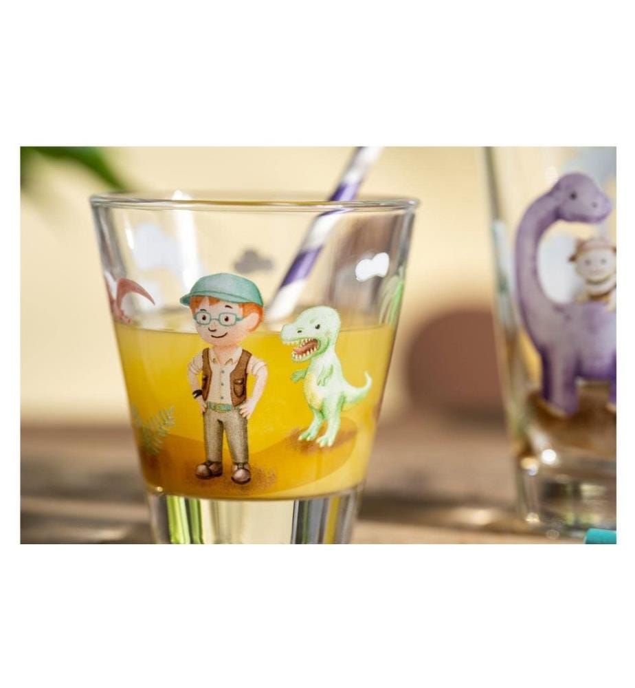LEONARDO - Kindertrinkglas Avventura 215 ml, 6 Stück, Dinosaurier