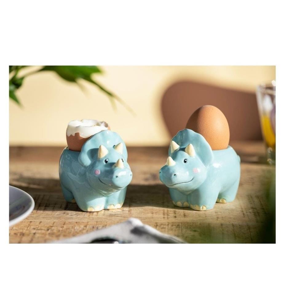 LEONARDO - Kindereierbecher Avventura Dinosaurier, Hellblau