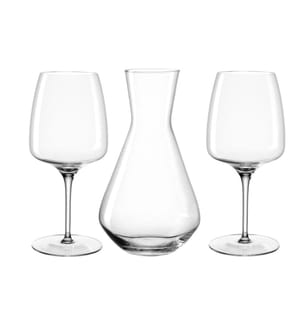 LEONARDO - Carafe Cesti 1.2 l, 3 pièces, Gris/Transparent