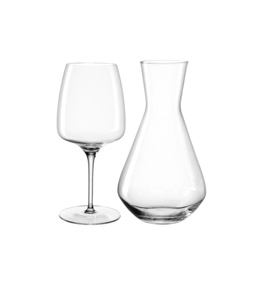 LEONARDO - Carafe Cesti 1.2 l, 3 pièces, Gris/Transparent