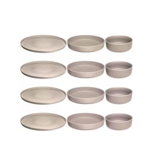 LEONARDO - Set d'assiettes Roma 12 pièces, Beige