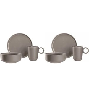 LEONARDO - Set d'assiettes Roma 6 pièces, Taupe