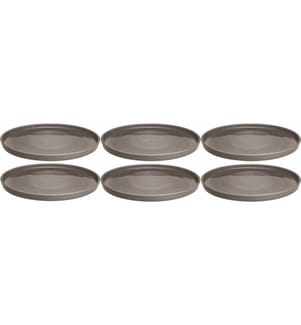 LEONARDO - Assiettes pour le petit-déjeuner et à dessert Roma 6 Pièce/s,Taupe