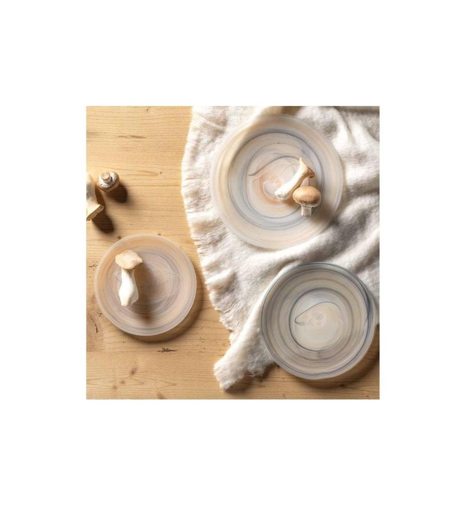 LEONARDO - Frühstücks- & Dessertteller Alabastro Ø 18 cm, 4 Stück,Beige