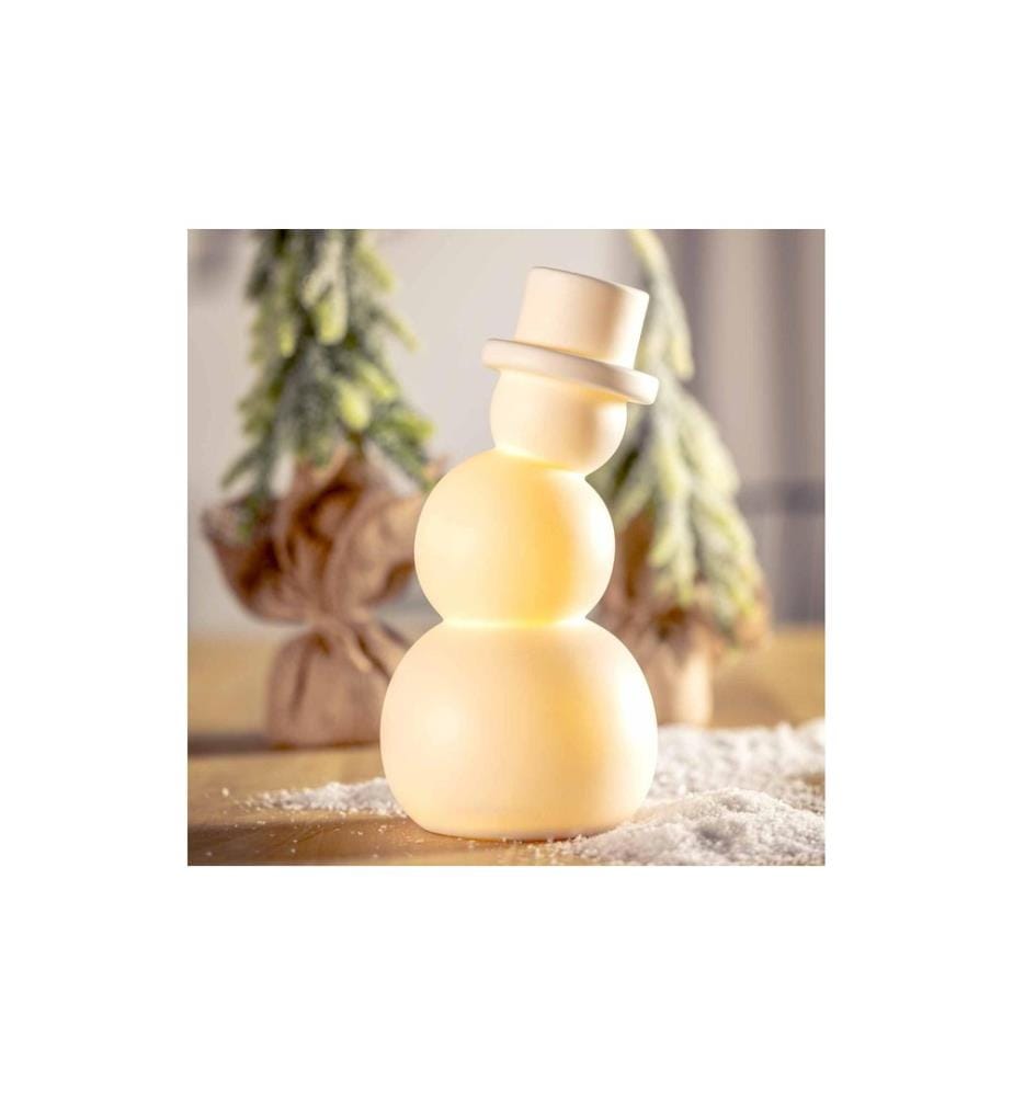 LEONARDO - Weihnachtsfigur Schneemann Pablo 30 cm, Weiss