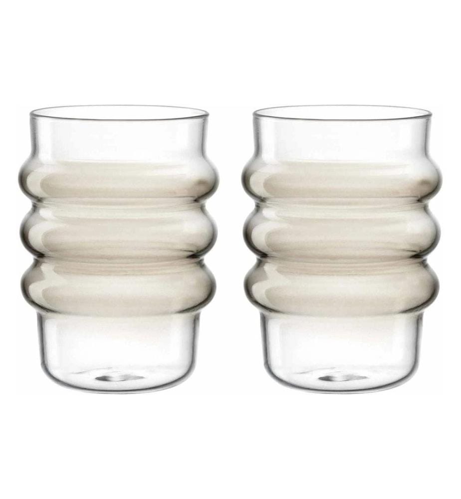 LEONARDO - Verre Sole 440 ml, 2 pièces, taupe
