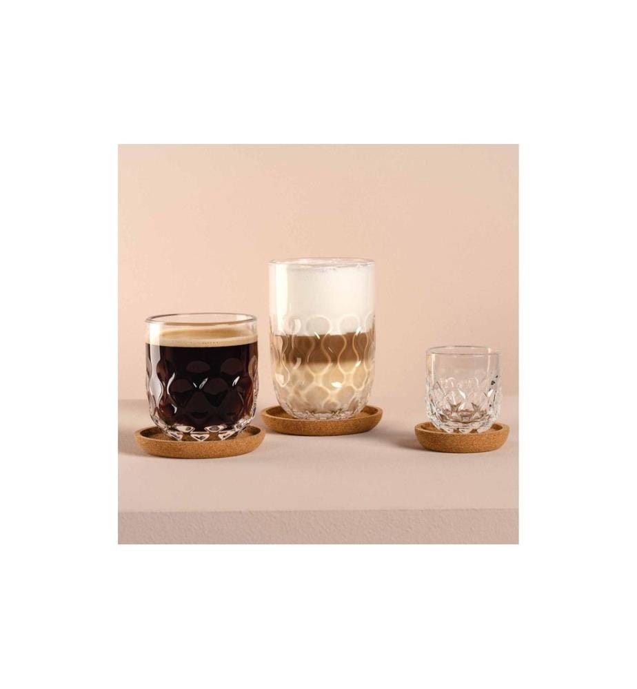 LEONARDO - Verre à cappuccino Gocce 2 60 ml, 2 pièces, Transparent