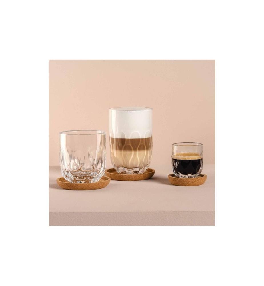 LEONARDO - Verre à cappuccino Gocce 3 60 ml, 2 pièces, Transparent