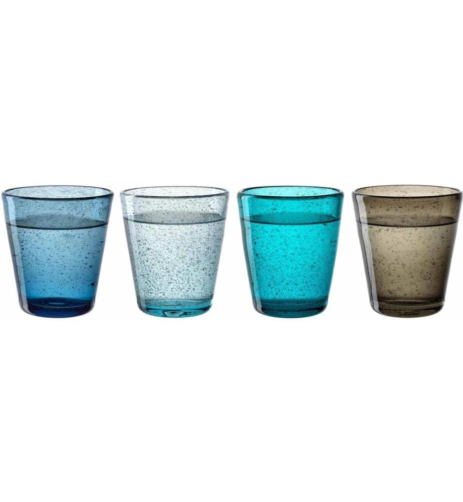 LEONARDO - Trinkglas Burano 330 ml, 4 Stück, Mehrfarbig