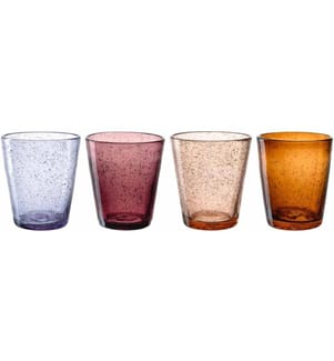 LEONARDO - Verre Burano 330 ml, 4 pièces, Multicolore