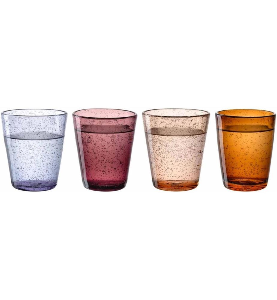 LEONARDO - Trinkglas Burano 330 ml, 4 Stück, Mehrfarbig