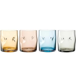 LEONARDO - Verre Vesuvio 300 ml, 4 pièces, Multicolore