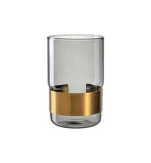 LEONARDO - Vase Silenzio 15 cm, Gold/Transparent