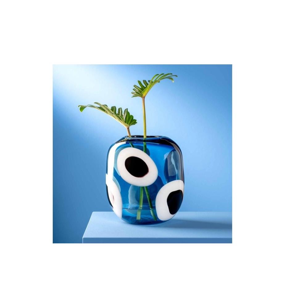 LEONARDO - Vase Occhi Blu 21 cm, Blau