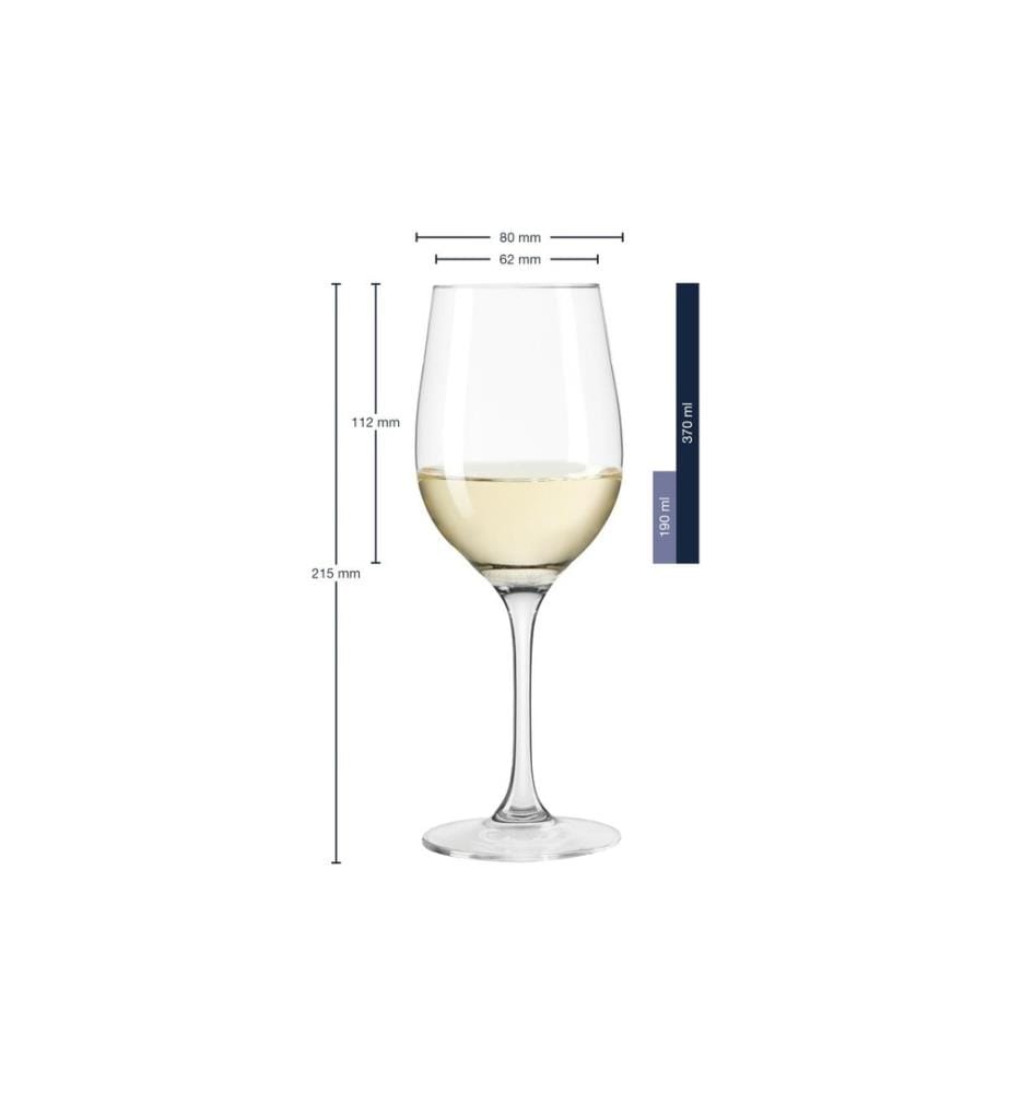 LEONARDO - Weissweinglas Ciao+ 370 ml, 6 Stück, Transparent